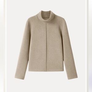 Elegant FuzzLuxe Turtleneck Long Sleeve Top in color Heather Morganite